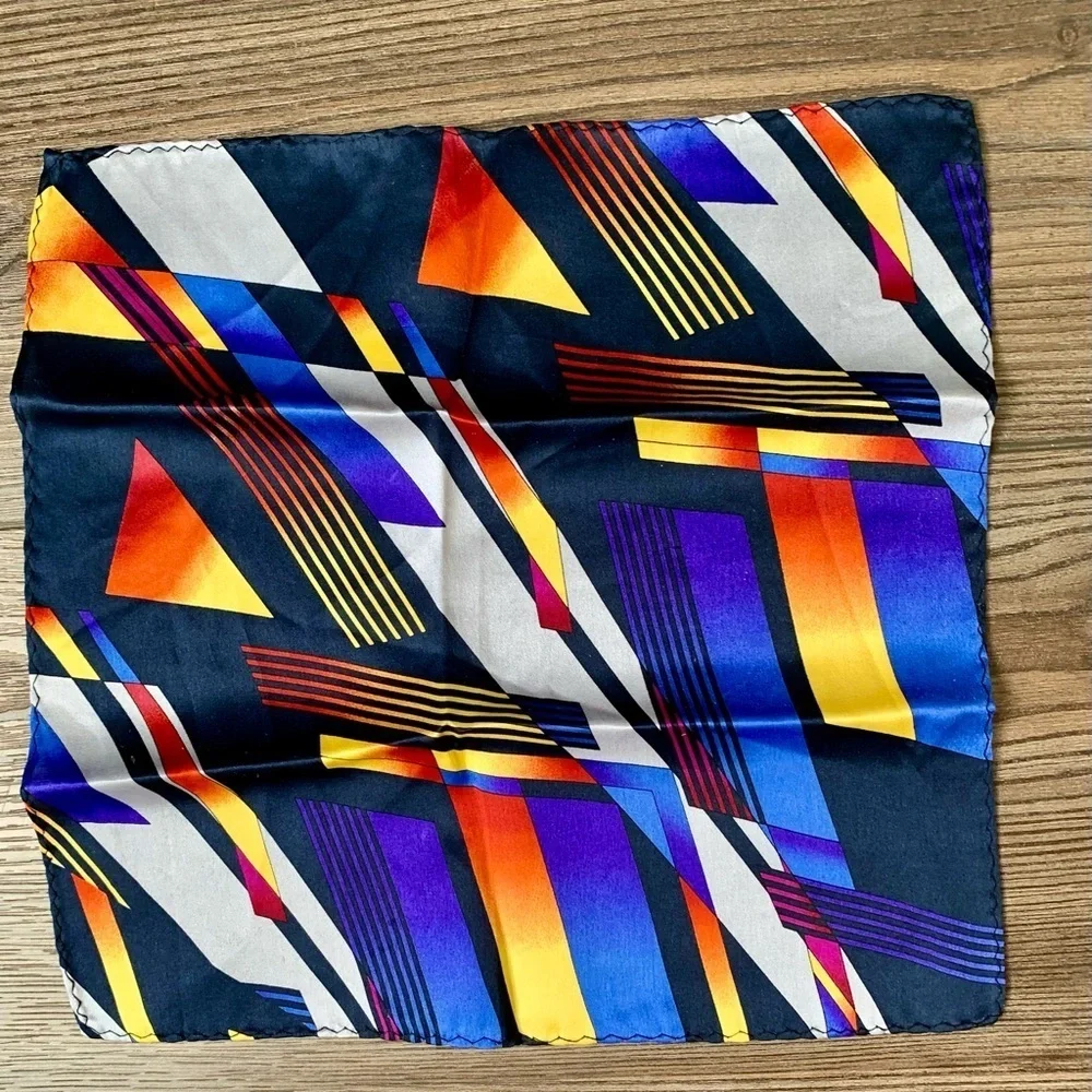 pocket square silk scarfs Of 6